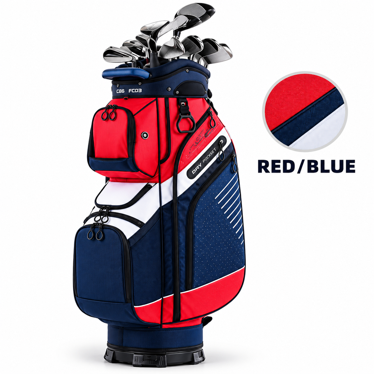🔥T-Lock Golf Cart Bag with 14 Way Organizer Divider Top