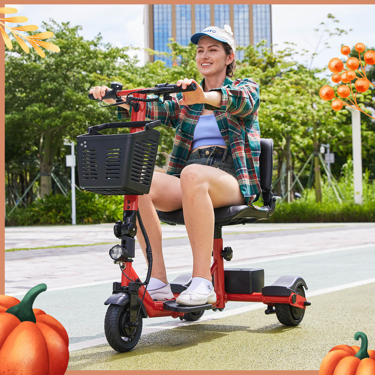 Hoverfly T3 3-wheel Foldable Mobility Scooter for Adults (👻Halloween Sale)